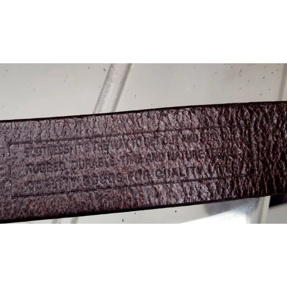 Timberland Brown Italian Genuine Leather Belt  Men's Size 32  Hook Belt Closure